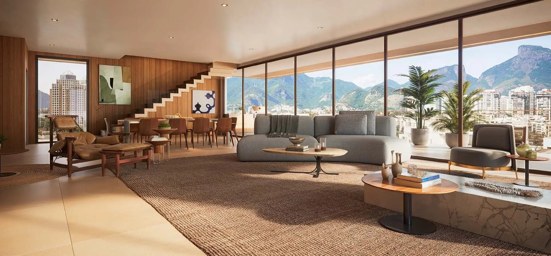 Living dúplex com vista Tijuca – Penthouse Triplex Atto Pininfarina